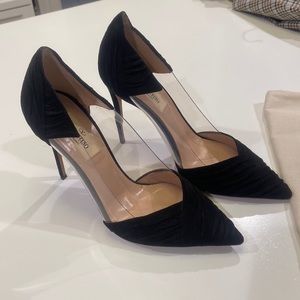 Valentino Black Suede Heels